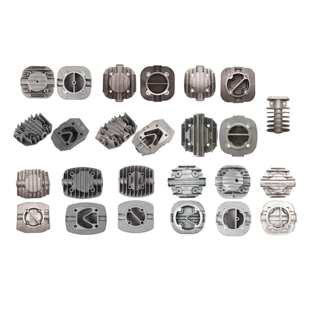 Silent Oilfree Air Compressor Cylinder Head Grey Cast Aluminum Replacement Part