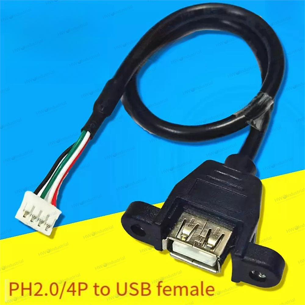 5Pcs PH2.0/4P Terminal Cable To USB Adapter Cable Extension USB Female To PH2.0