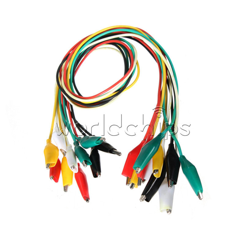 50PCS Crocodile Clips Cable Double-ended Alligator Jumper Test Leads Wire