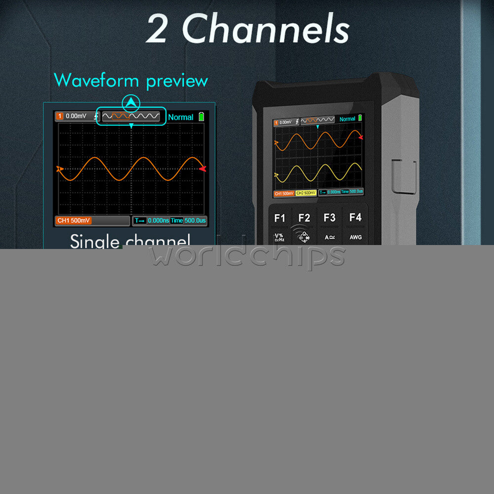 ET202D 3in1 Oscilloscope Multimeter Dual Channel 250MSa/s Handheld Oscilloscopes