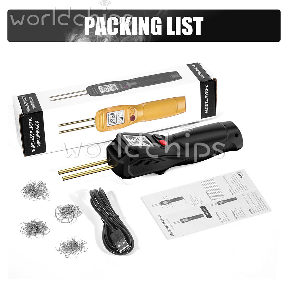 Plastic Welder 200PCS Staples LCD Handheld Wireless Rechargeable Welder Gun Kit