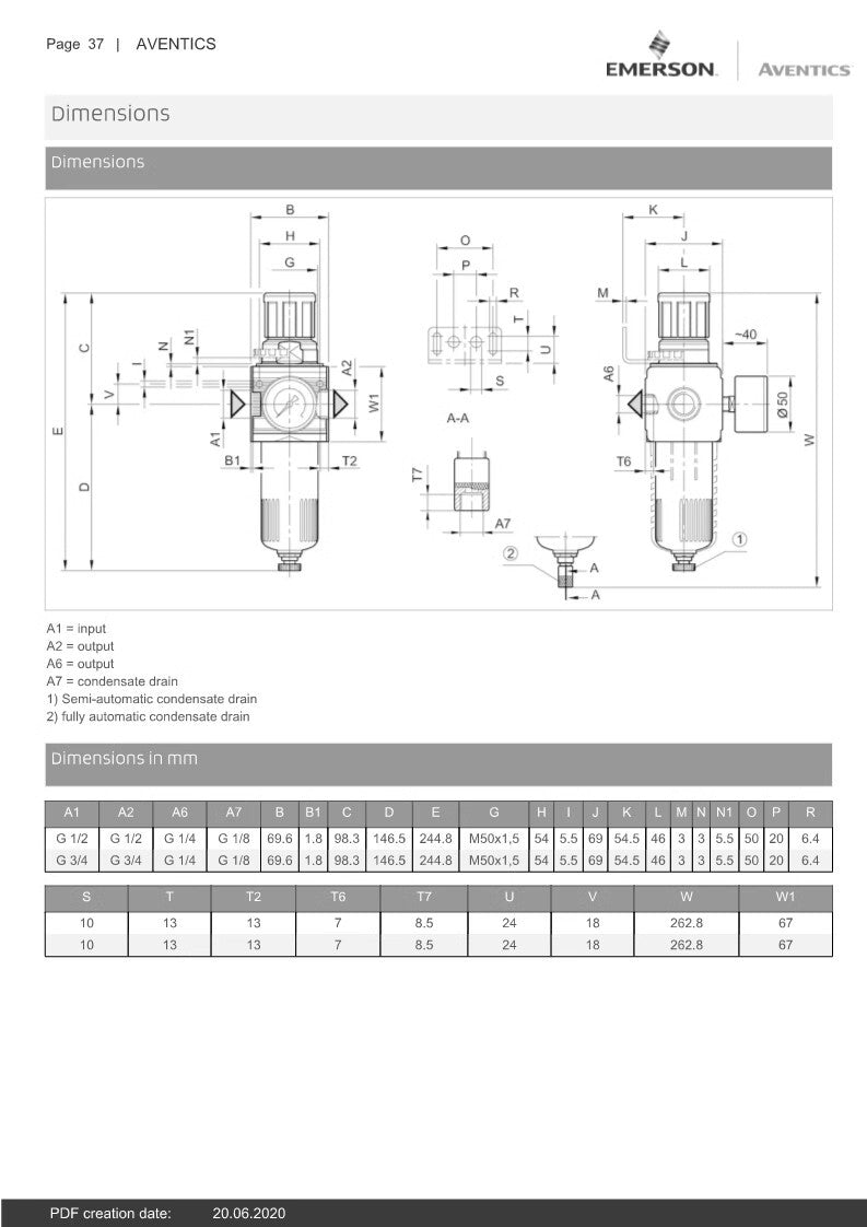 1pcs  AVENTICS Pressure Filter NL4-FRE Series 0821300351 Fast delivery