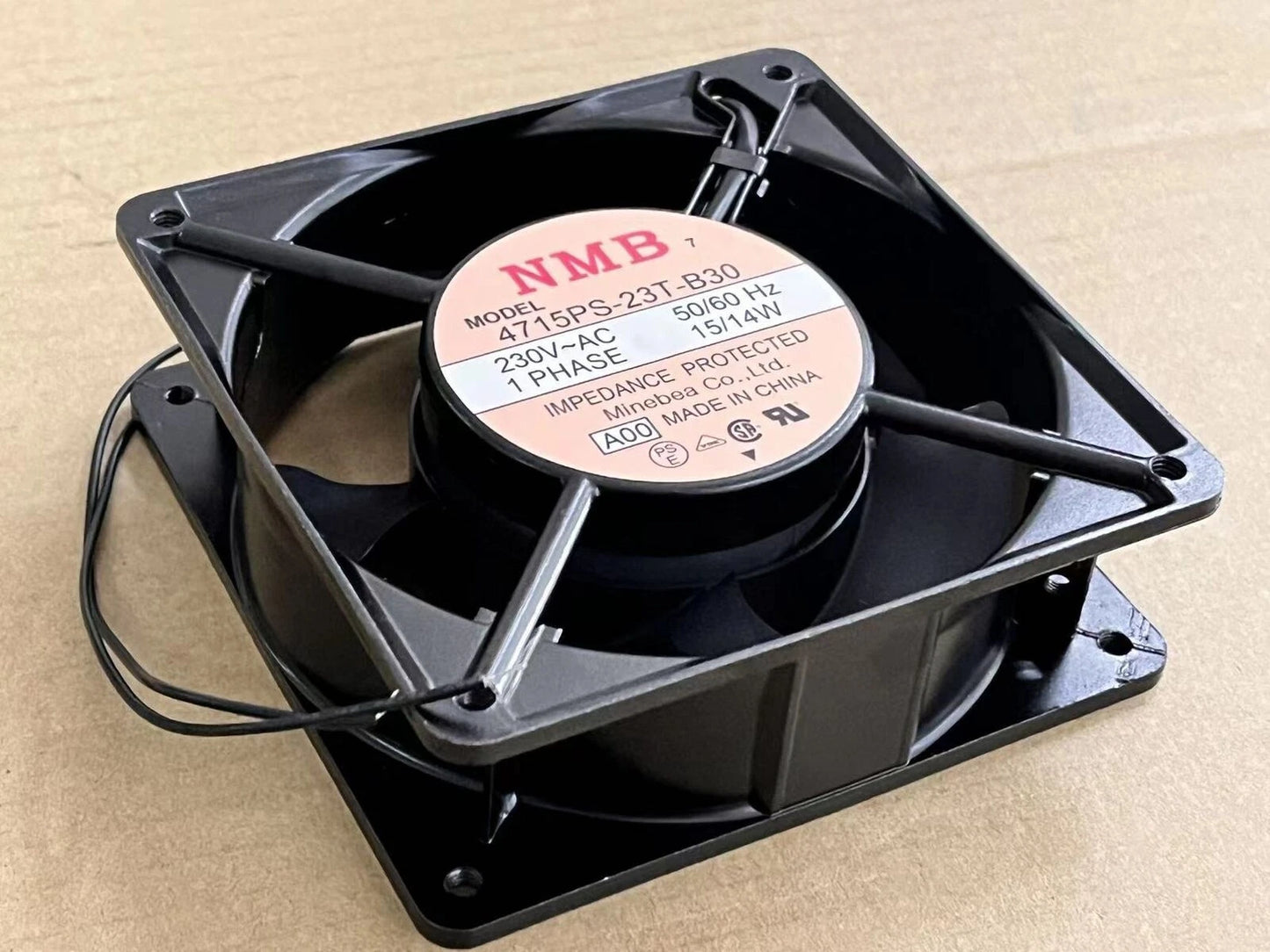 4715PS-23T-B30 Aluminum frame cooling fan 230VAC 15/14W 120*120*38mm 2wire