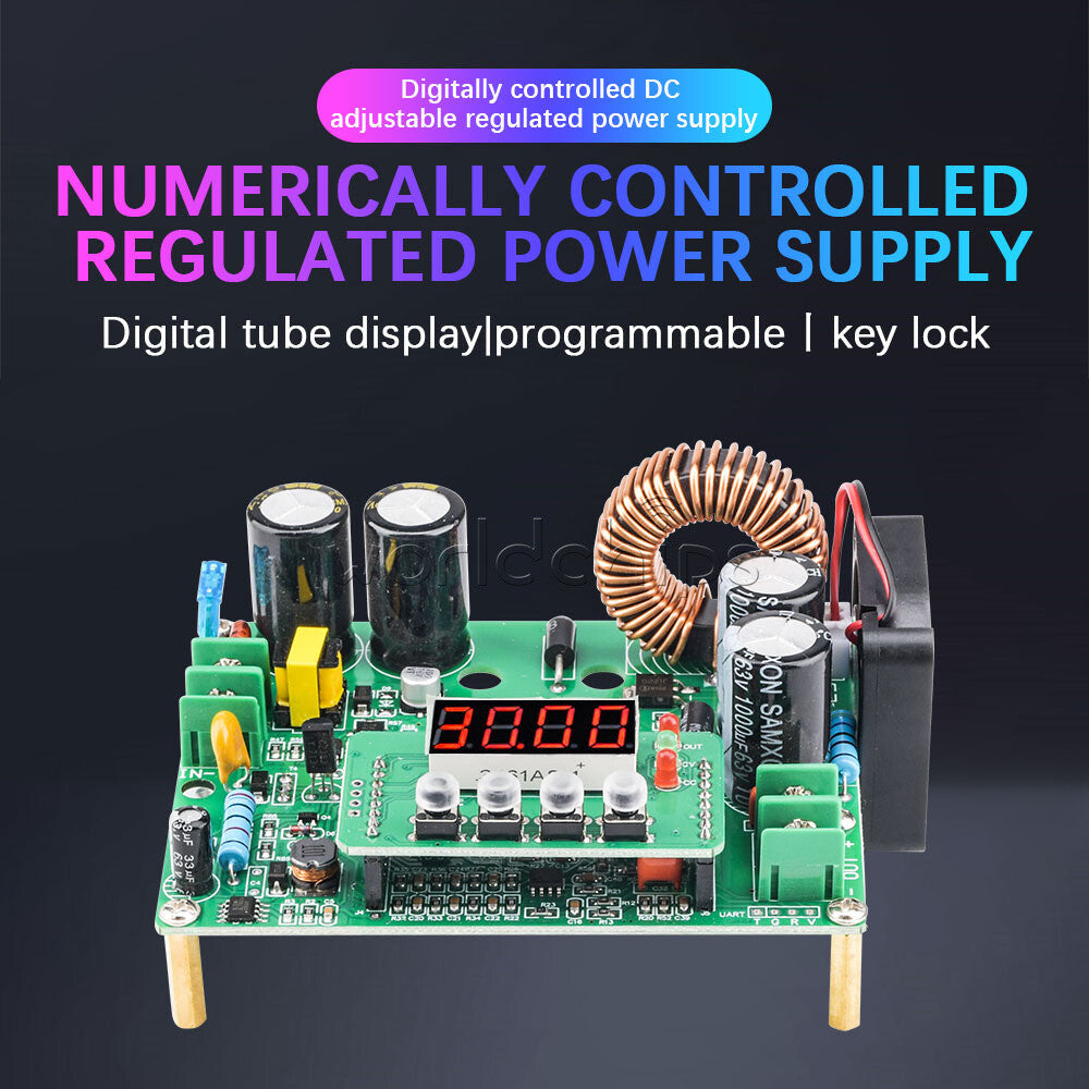 10V-75V to 0-60V CNC Buck Converter DC Voltage Regulator 12A DKP6012 Module