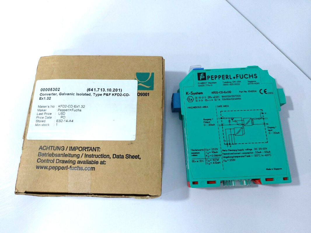 1pcs PEPPERL+FUCHS Safety Barrier KFD2-CD-EX1.32