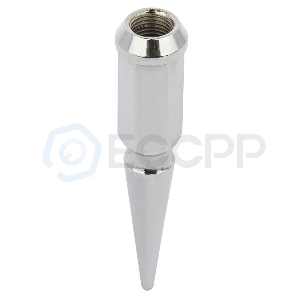 (32) 9/16-18 Chrome 4.5'' Tall Spike Wheel Lug Nuts + 1 Key Fits Ford & Dodge