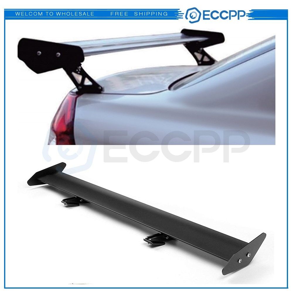 Universal Black Aluminum Adjustable GT F1 Style Trunk Spoiler Wing
