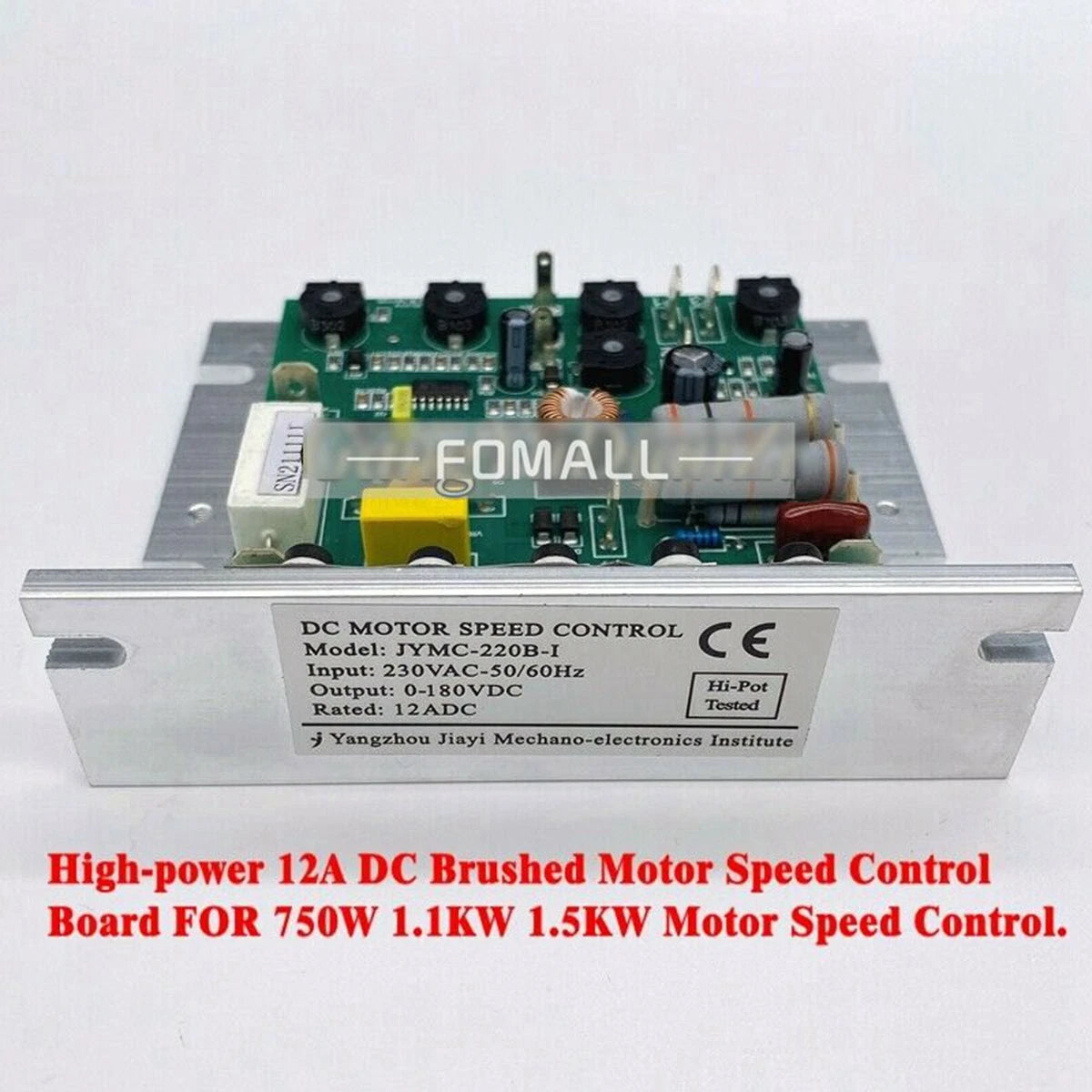 DC Brush Motor Speed Controller JYMC-220B-I 230VAC Mini lathe Control Board