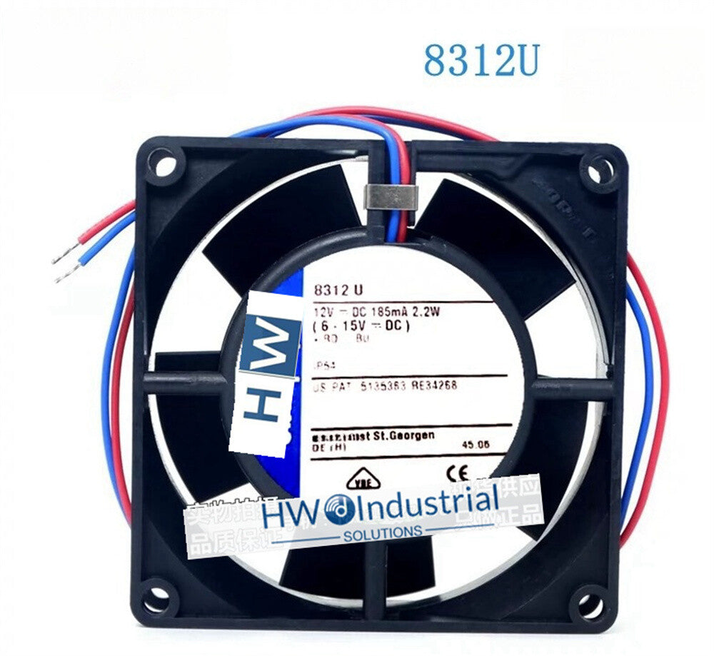 1/piece 8312U 8312 U 2-wire 8CM 12V 185mA 2.2W Axial Flow Inverter Cooling Fan