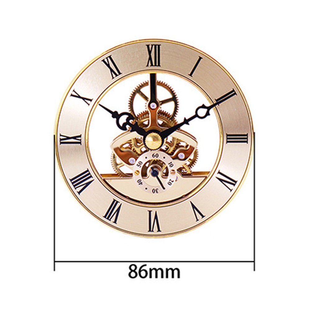 26) Roman Numeral DIY Clock Replacement 86mm Diameter Quartz Movement Insert