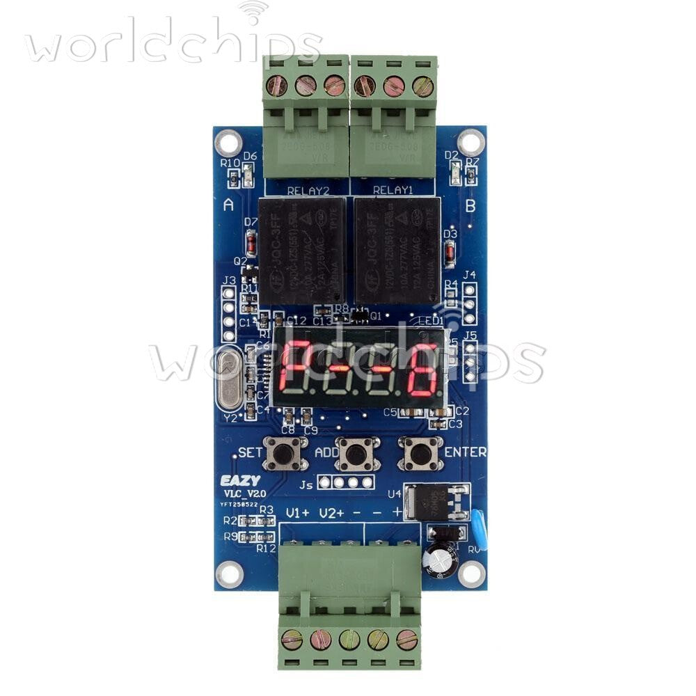 10PCS 12V Dual Programmable Relay Control Board Cycle Delay Timer Switch Module