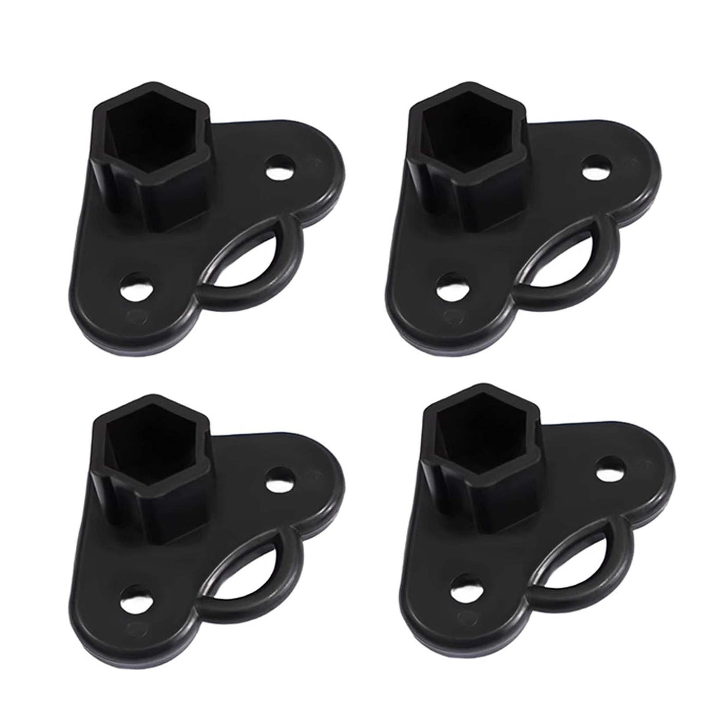 Plastic Foot Brackets for PopUp Tent 21x21 Millimeter Tube Legs Pack of Four