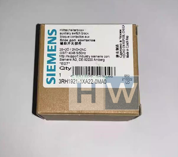 1Pc  SIE-MENS 3RH1921-1XA22-0MA0 2NO 2NC Contactor Auxiliary Contact