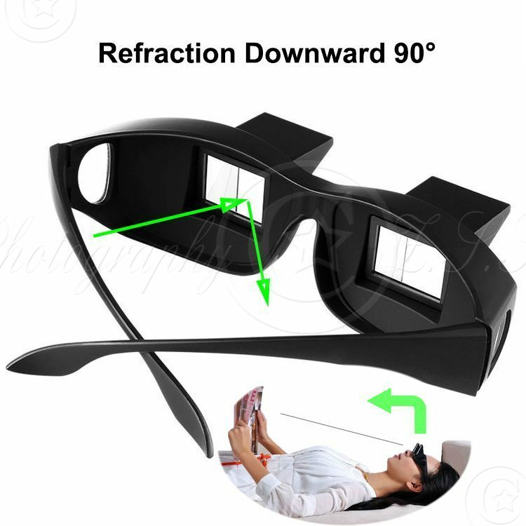 Refraction Downward 90° Lazy Glasses Periscope Prism Fishing Watch Floats Bed TV