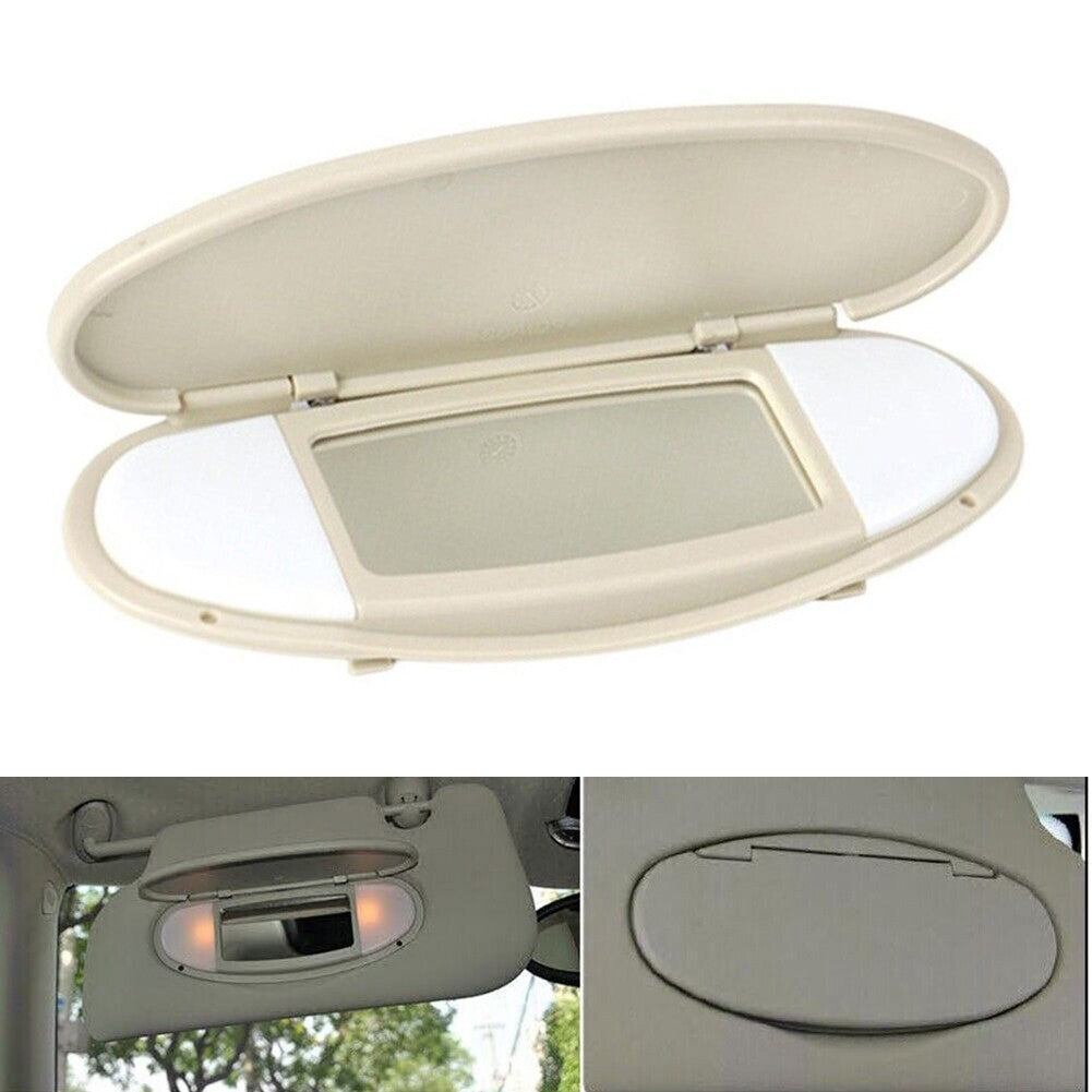 Beige Sun Visor Vanity Mirror Cover for R55 R56 R60 2007 2008 2009-2014