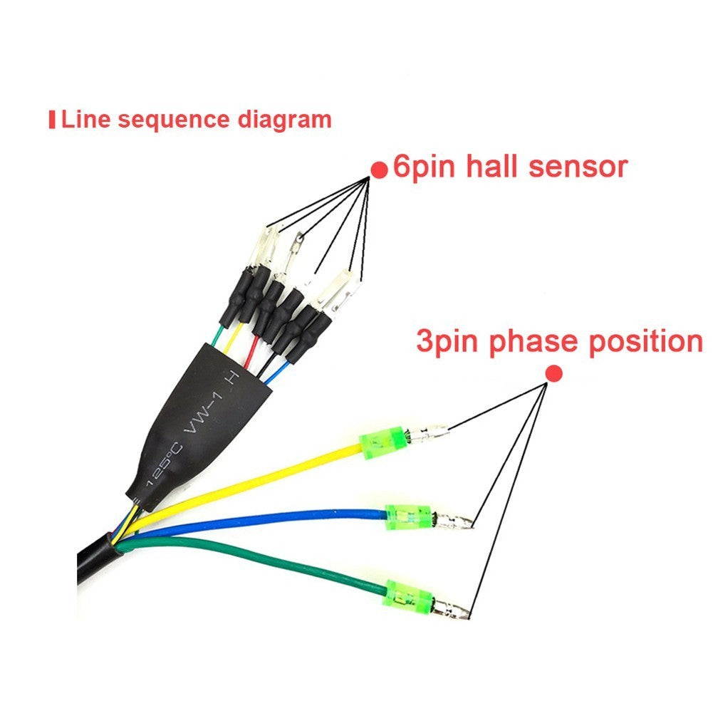 EBike 130cm 9 Pin Female Extension Motor Cable Motor Adapter/With-Hall-Connector