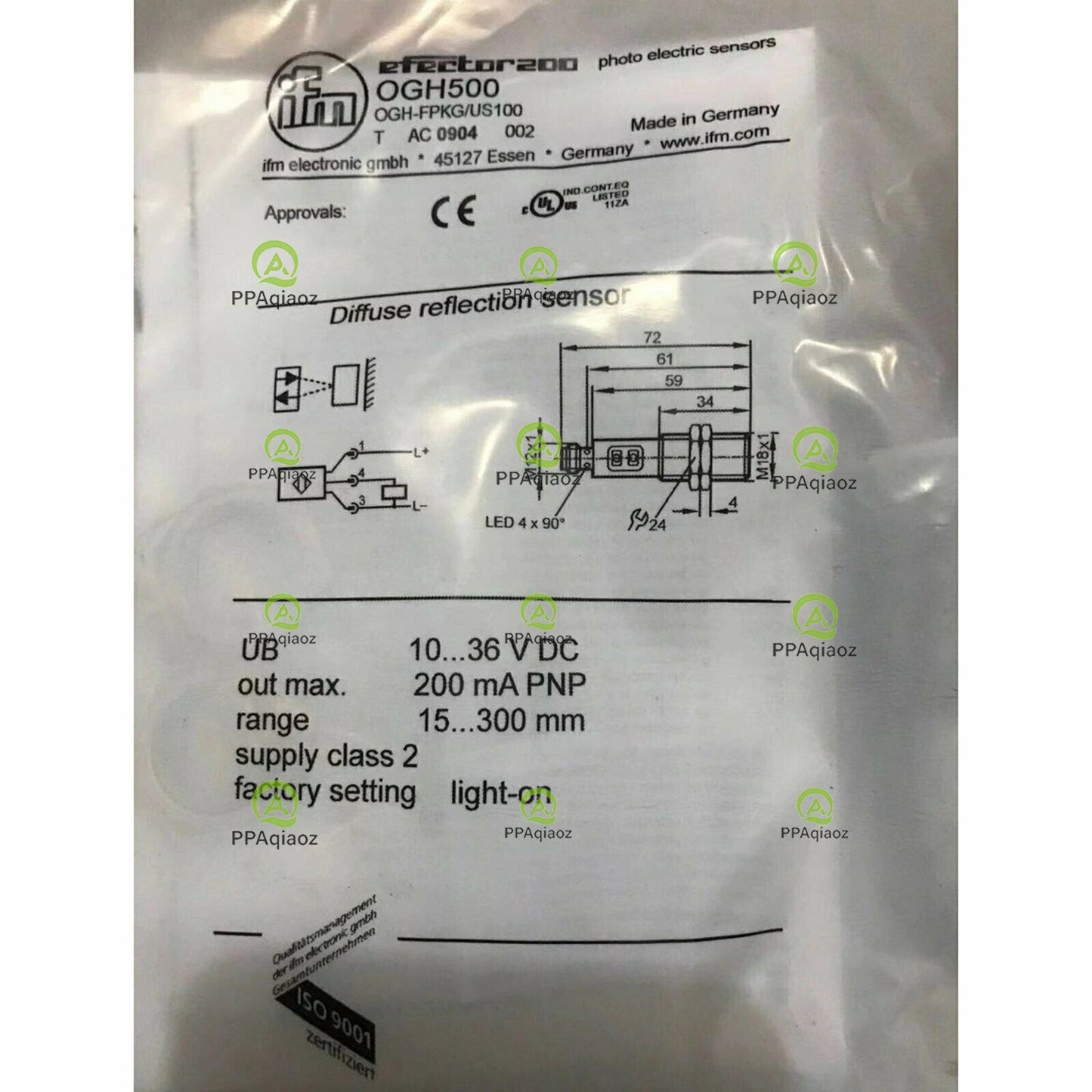 IFM OGH500 1PC  Proximity Switch Diffuse Reflection Sensor Free Shipping