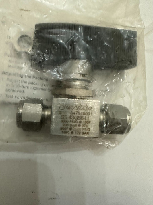 Free shipping 1pcs  swagelok SS-43GS6-LL