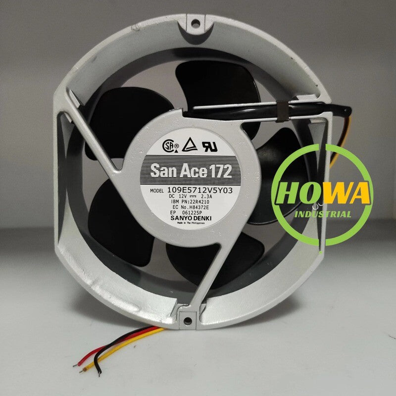 1/piece Sanyo 109E5712V5Y03 3-wire 12V 2.3A 17CM 17251 Aluminum Frame Fan