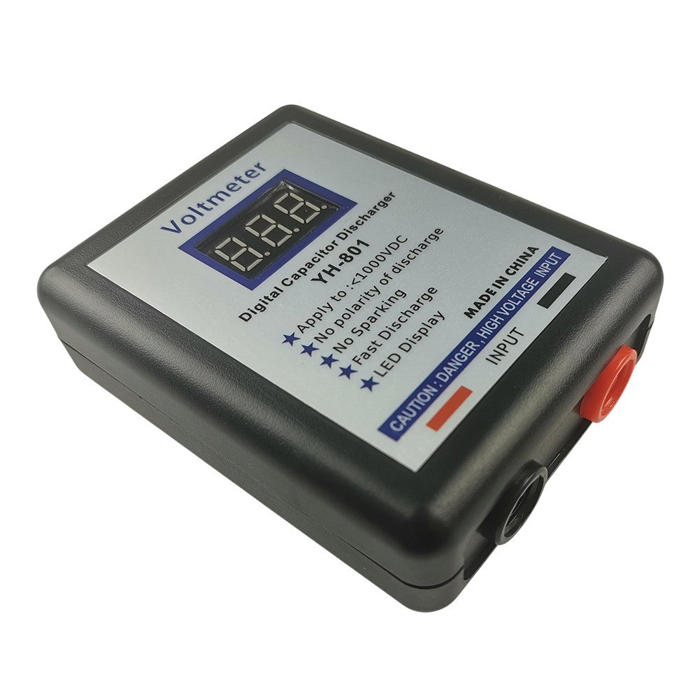 800V Digital Capacitor Discharge Tool with DC Voltmeter for Electronics