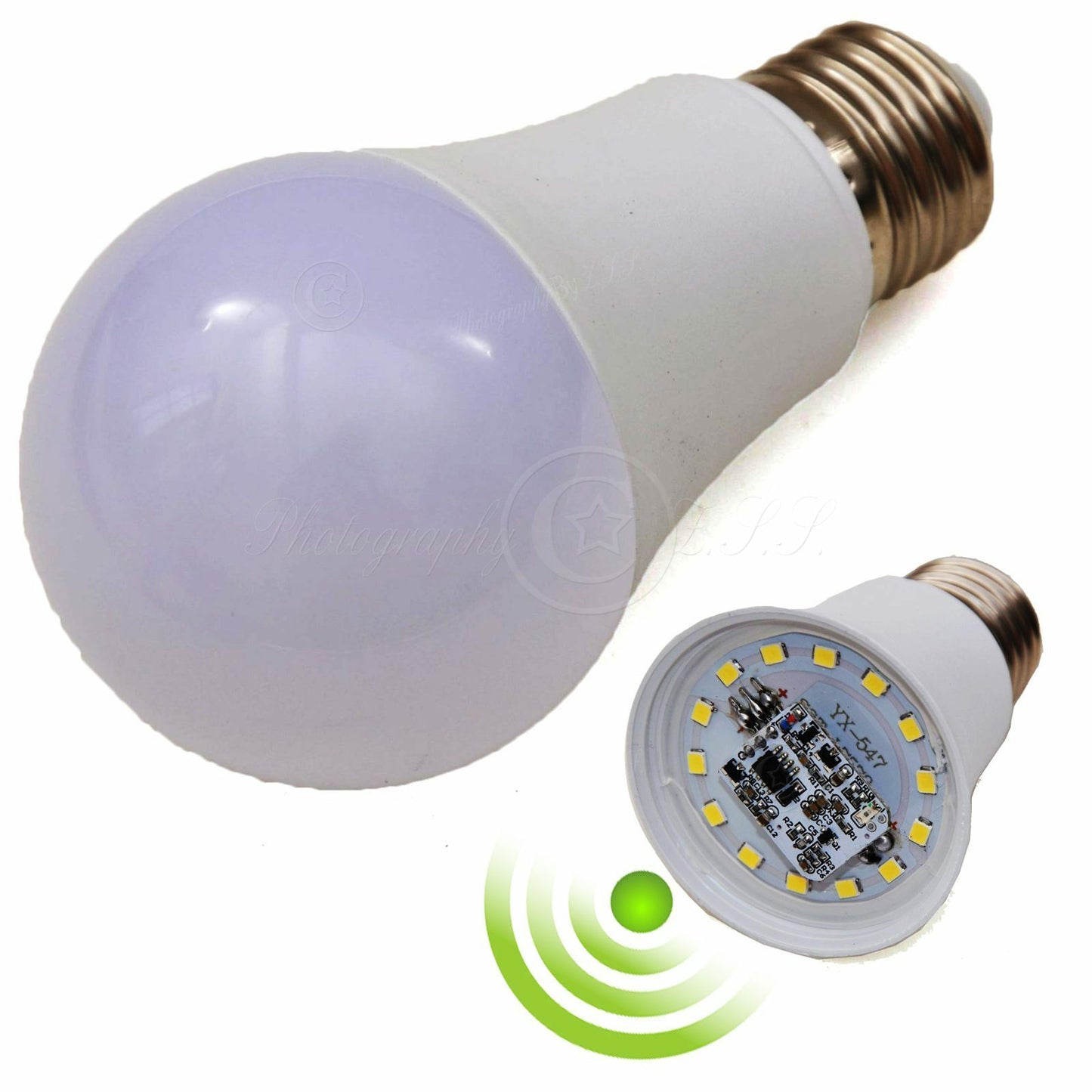 E27 Radar Sensor Motion Detect Switch LED Lamp For IP Camera Lighting Anti Thef