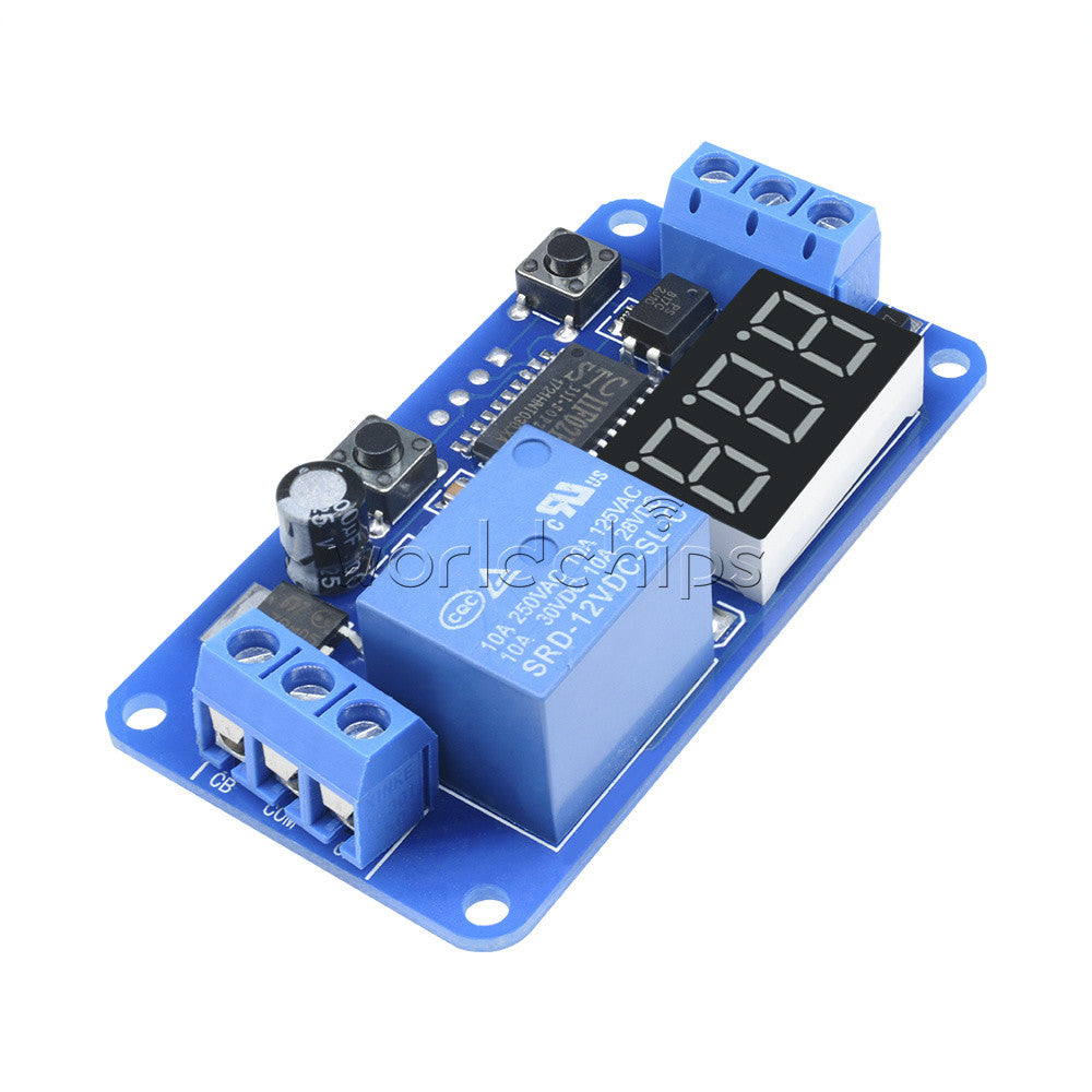 5PCS DC 12V LED Display Digital Delay Timer Control Switch Module PLC Automation