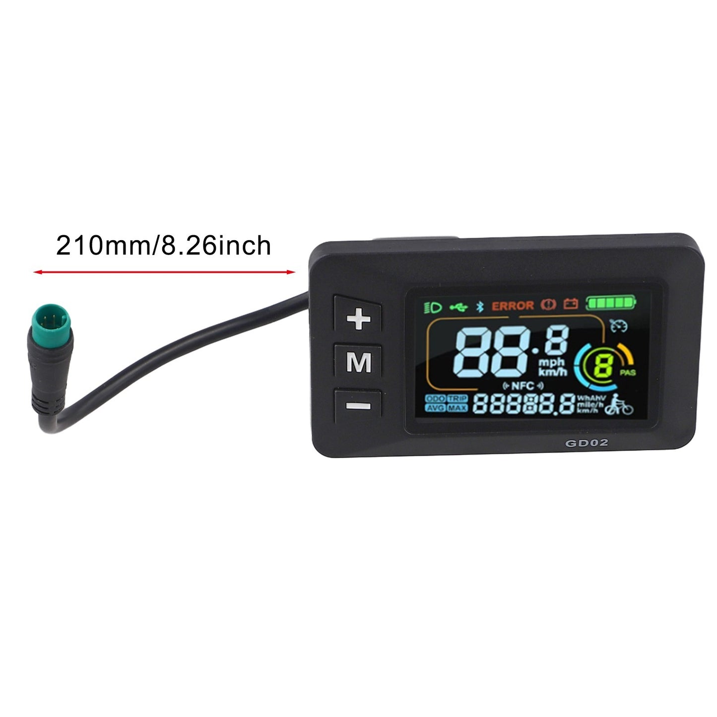 E Bike Dashboard LCD Display with Waterproof Interface and Easy Mounting
