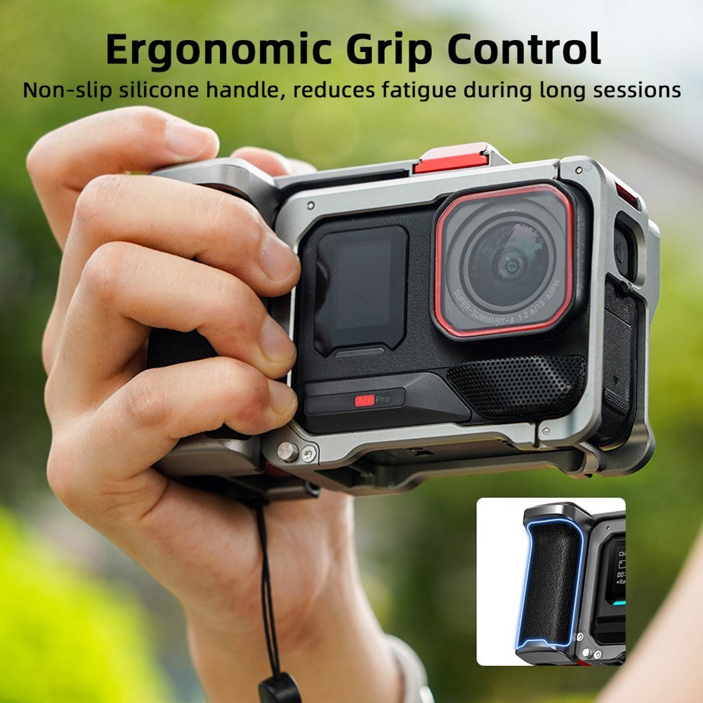 Portable For Insta360 AcePro2 Camera Handle with Shock Absorption and Grip