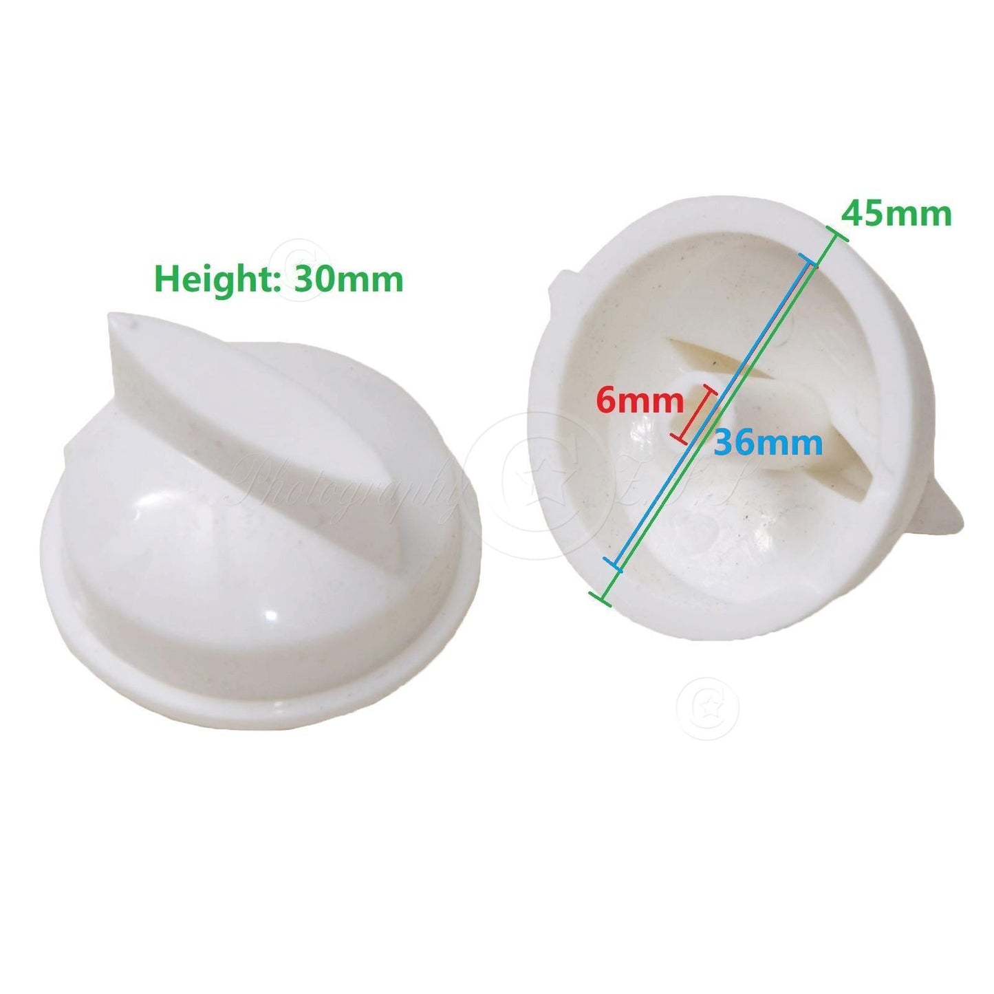 2x"D" Shape Shaft Microwave Oven Rotary Knob Func. Timer Handle For Midea Galanz