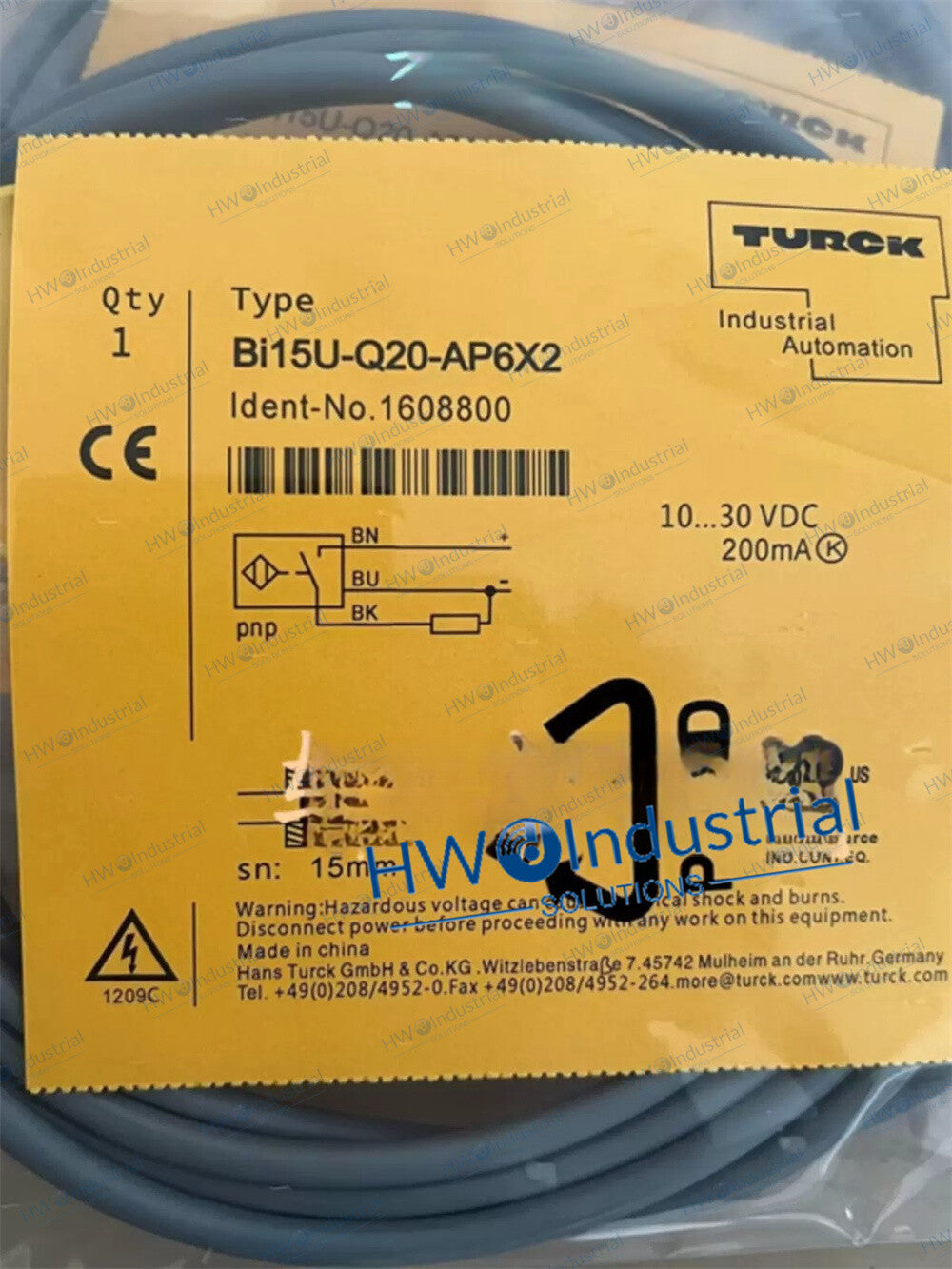 1/Piece Bi15U-Q20-AP6X2  Turck Proximity Switch Sensor