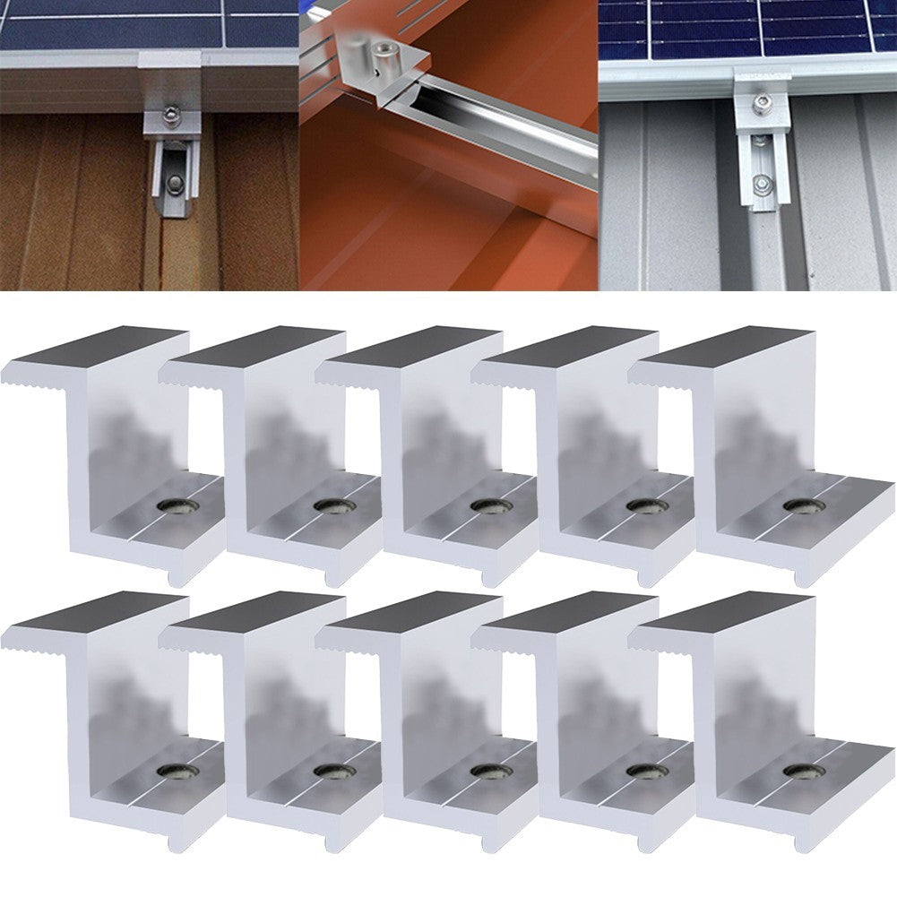 10Pcs End Clamp 4 Types PV End Clamp Photovoltaic Solar Panel Mount