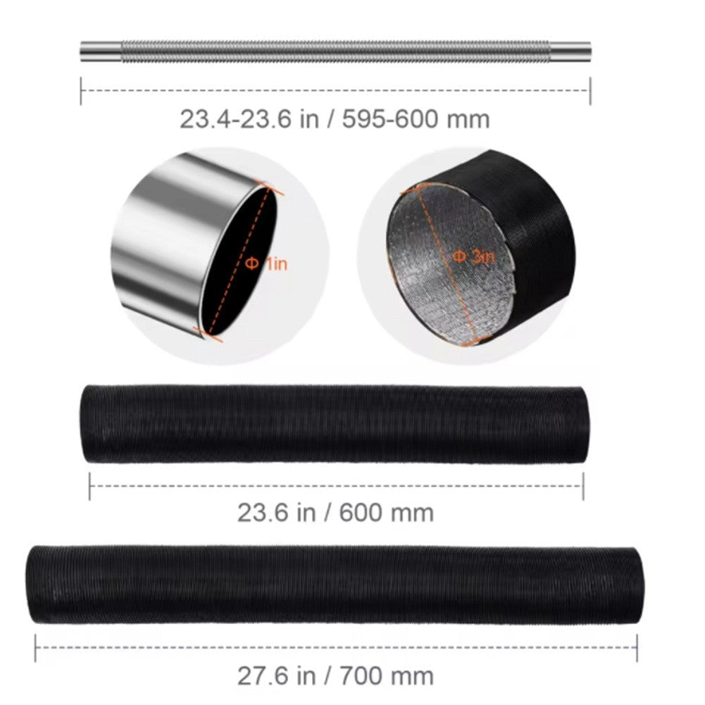 2KW 5KW 8KW Diesel Heater Air Outlet Duct Kit with Exhaust Pipe and Clamps