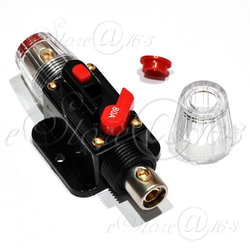 Automatic Air Switch Car Audio Circuit Breaker 12V 80A Fuse Overload Protector
