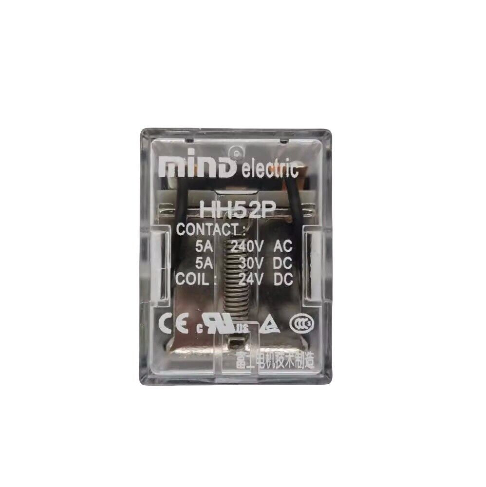 10Pcs HH52P-L DC24V Electromagnetic relay 5A 24VDC 8pins