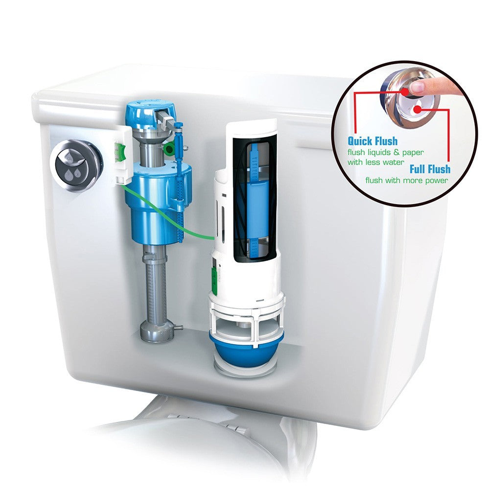 Quick and Easy Installation of Dual Flush Valve Push Button for Toilet Cistern