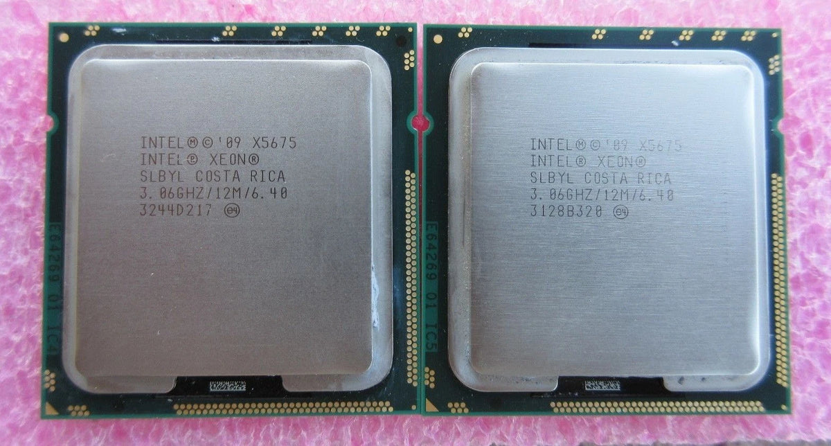 MATCHED PAIR Intel Xeon Processor X5675 3.06GHz CPU 6 HEX CORE SLBYL 12M