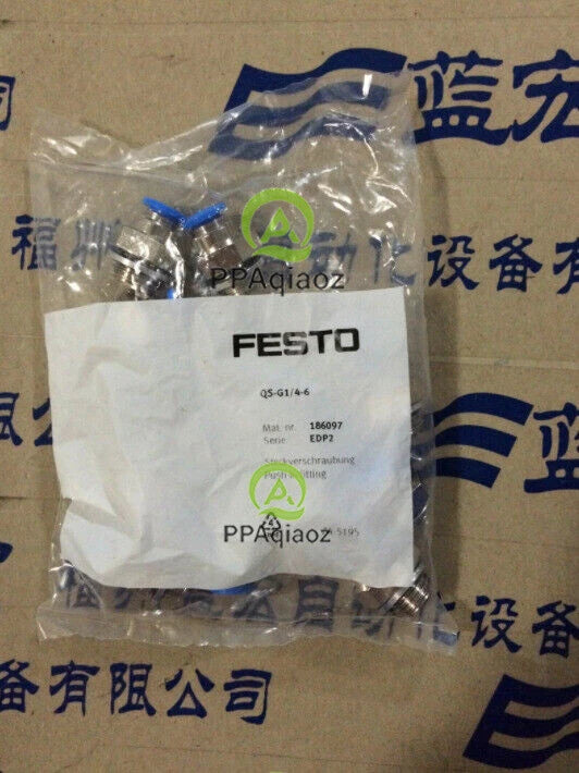 10PC  FESTO QS-G1/4-6 186097 Connector Free Shipping QSG146
