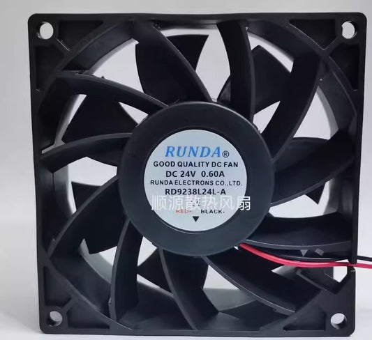 RUNDA RD9238L24L-A DC24V 0.60A 9038 2-Wire Inverter Cooling Fan