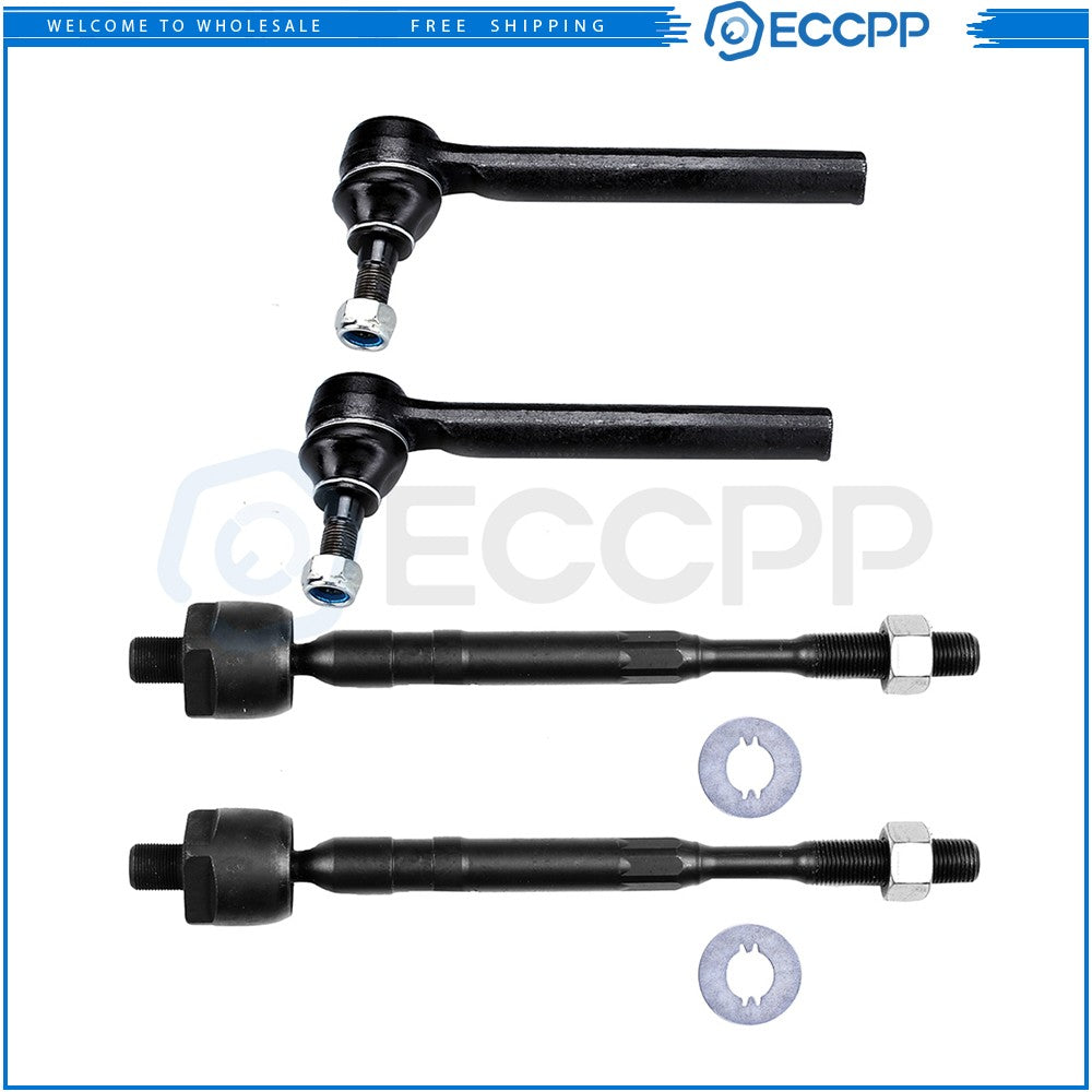 Front Steering Inner & Outer Tie Rod End Suspension For 2003-2004 Nissan Murano