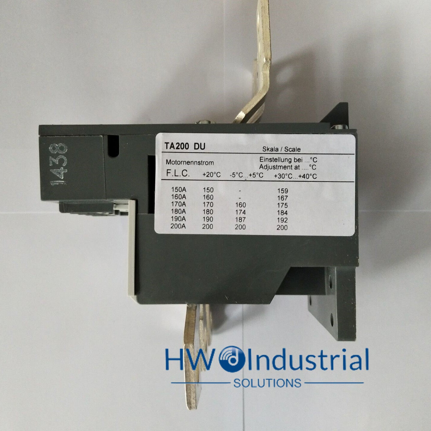1PC  TA200DU175 TA200DU-175 130-175A ABB Thermal Overload Protection Relay
