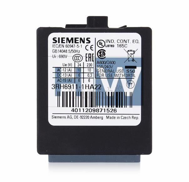 1Pcs  SIE-MENS Contactor Auxiliary Contact 3RH6911-1HA22 2no 2nc