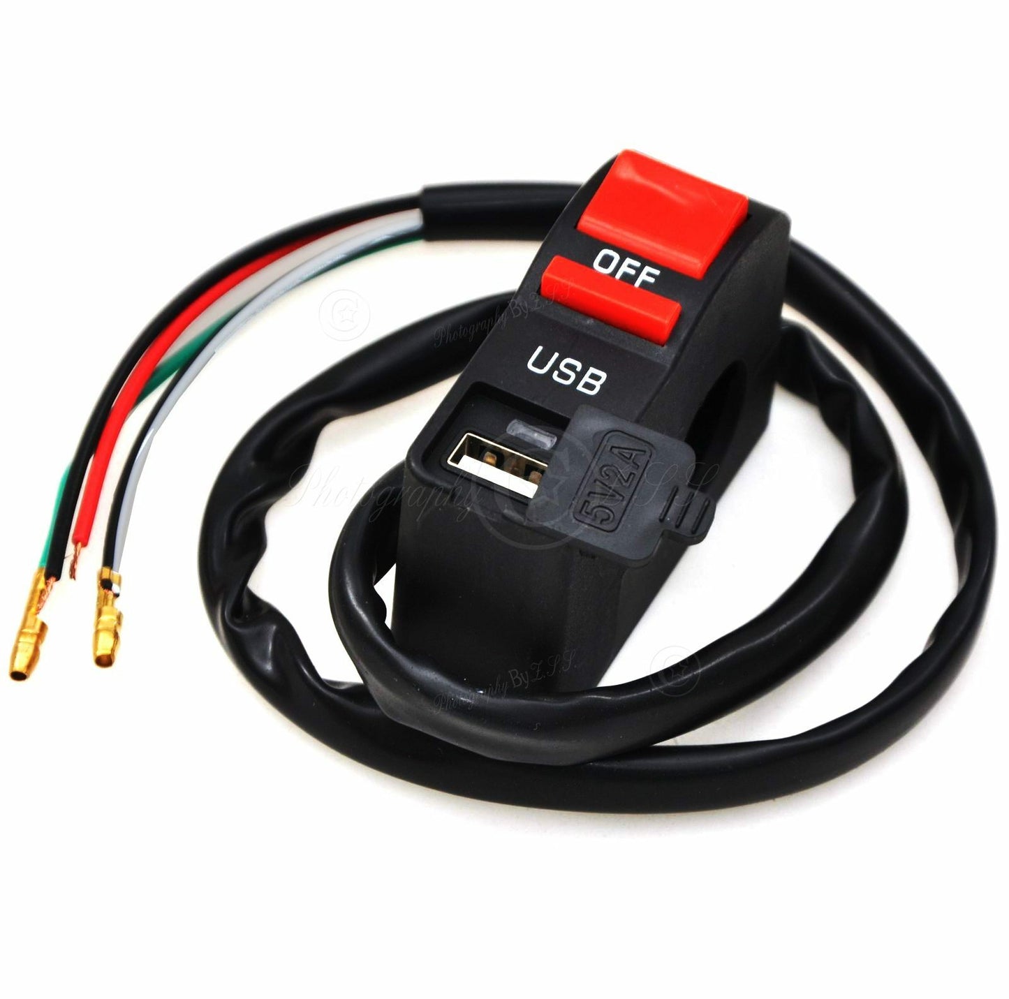 Double Flash Switch & 5V 2A USB Charger For e-Bike Motorcycle Modification DIY