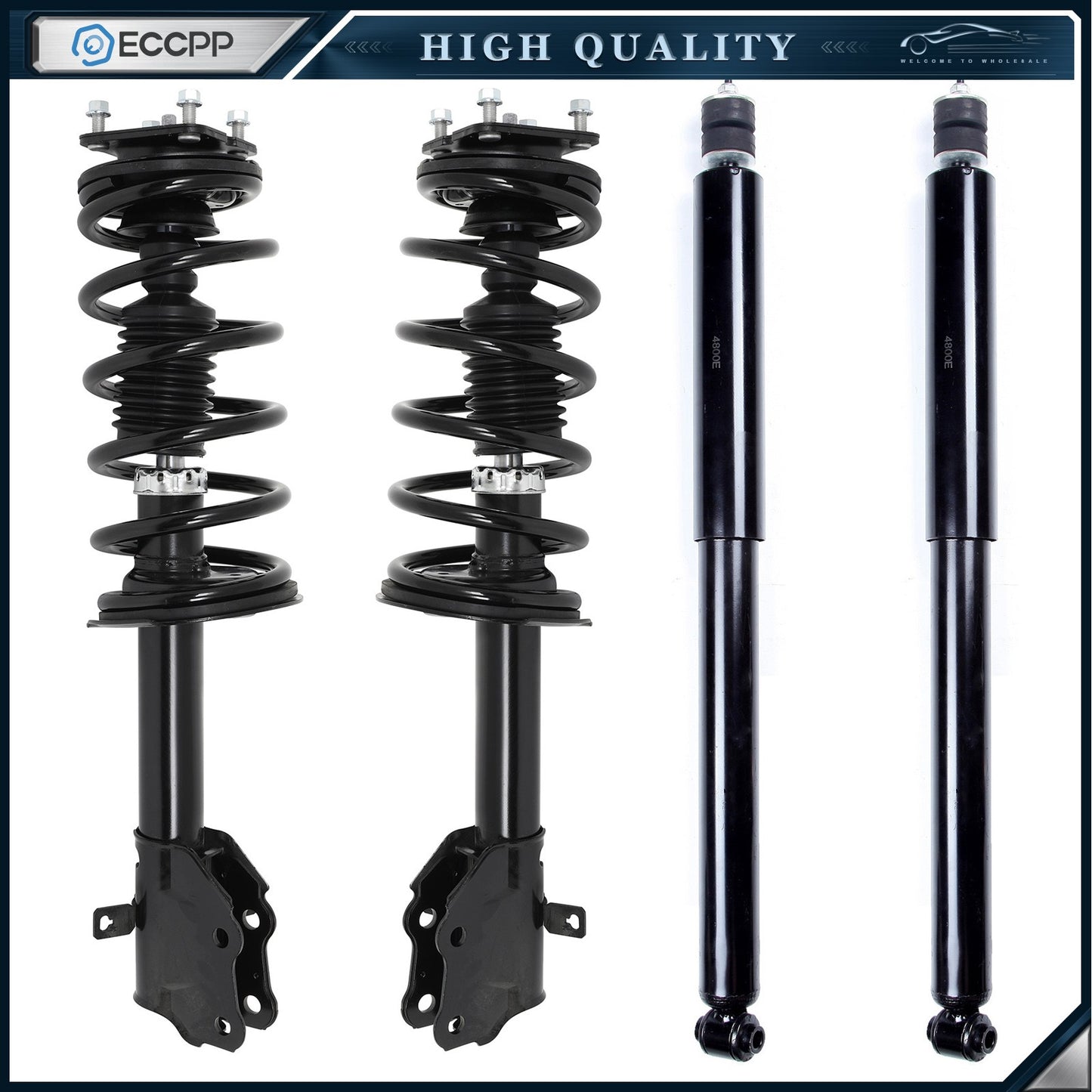 Set of 4 Fits 2007-2010 Mazda CX-9 Front Complete Struts Coil Spring Rear Shocks