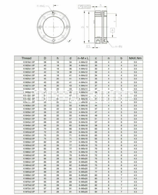 1PCS - K type - 42CrMo  axial precision lock nut