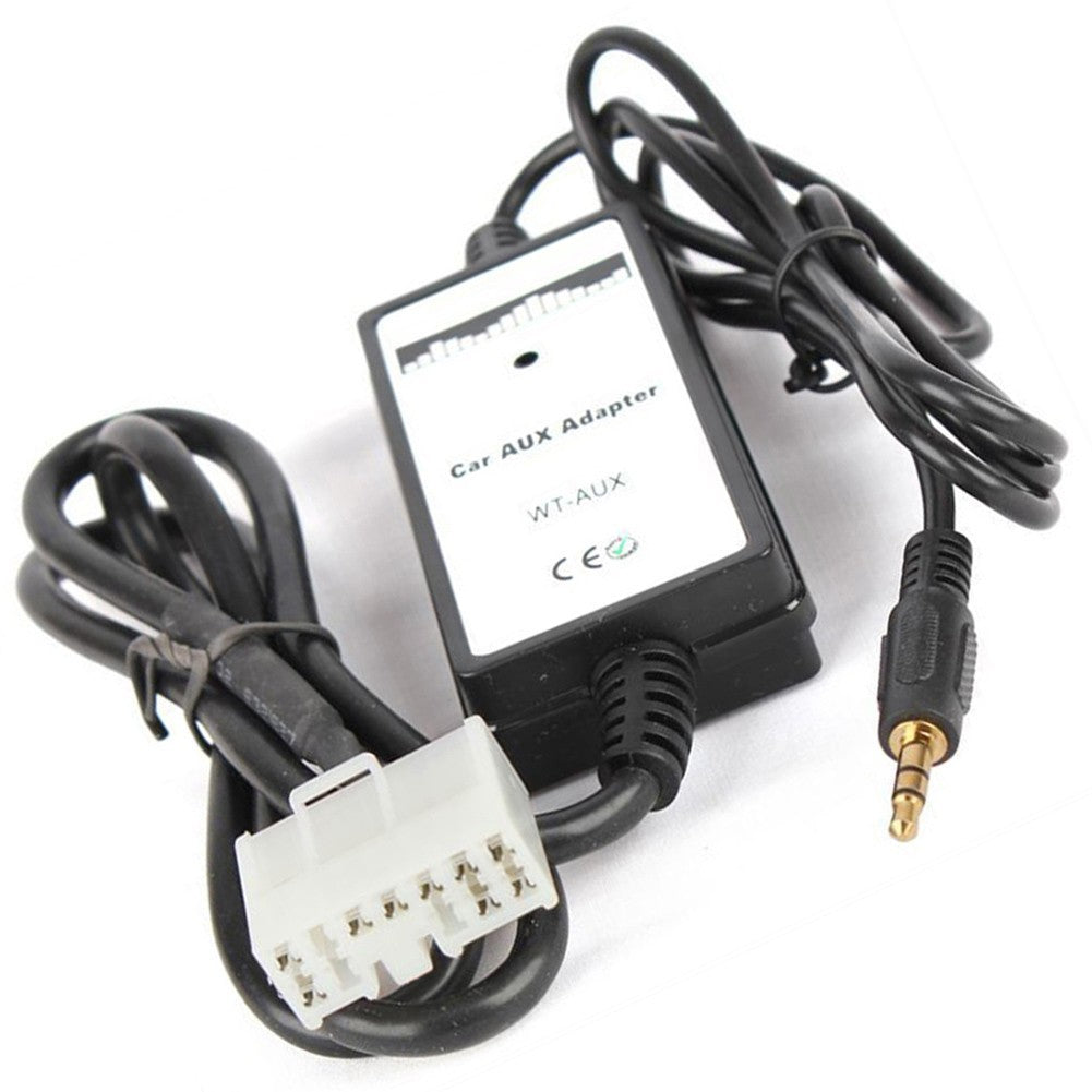 WMA Decoder AUX Adapter 12V DC Audio 3.5mm Car Music Interface Adapter