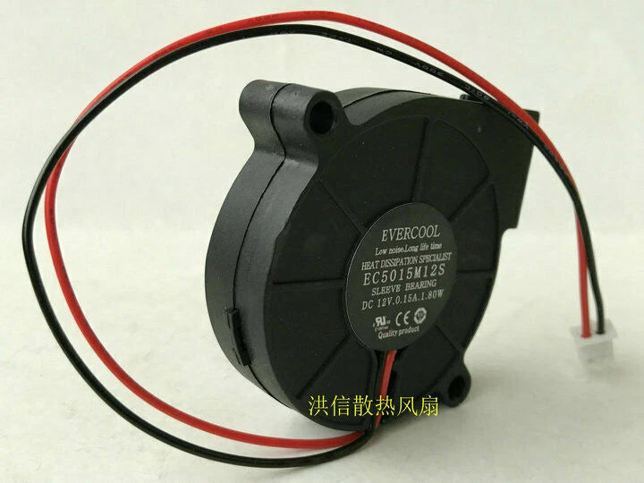 1pcs EVERCOOL EC5015M12S 12V 0.15A 1.80W Turbo-blower fan 2-wire