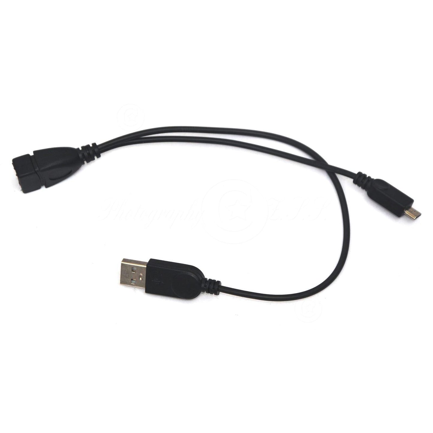 2x Powered Micro USB Host OTG Cable With USB for Phone Mobile HDD Data Transfer