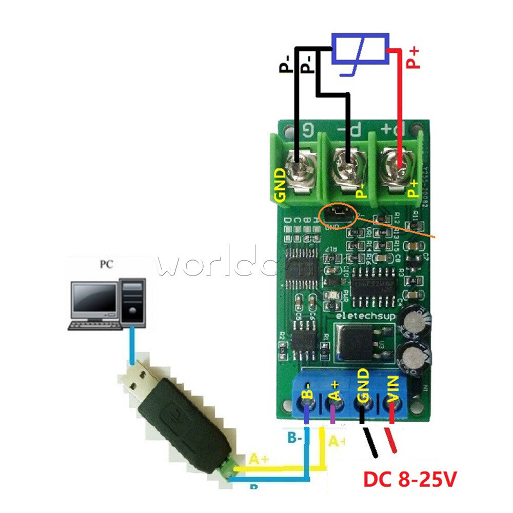 DC12V PT100 RTD Converter RS485 Modbus Rtu Temperature Sensor Module Board