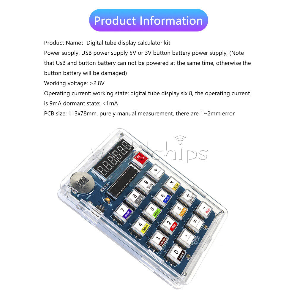 DIY Calculator Electronic Production Kit 51 Microcontroller Welding Exercise