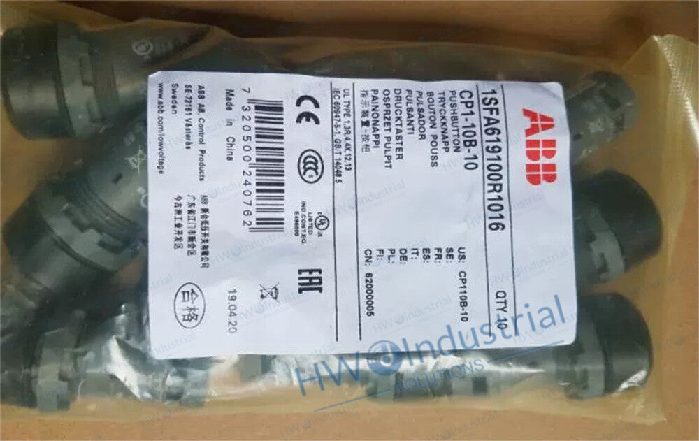10/Pieces ABB Without Light CP1-10B-10 Black Reset Button Switch